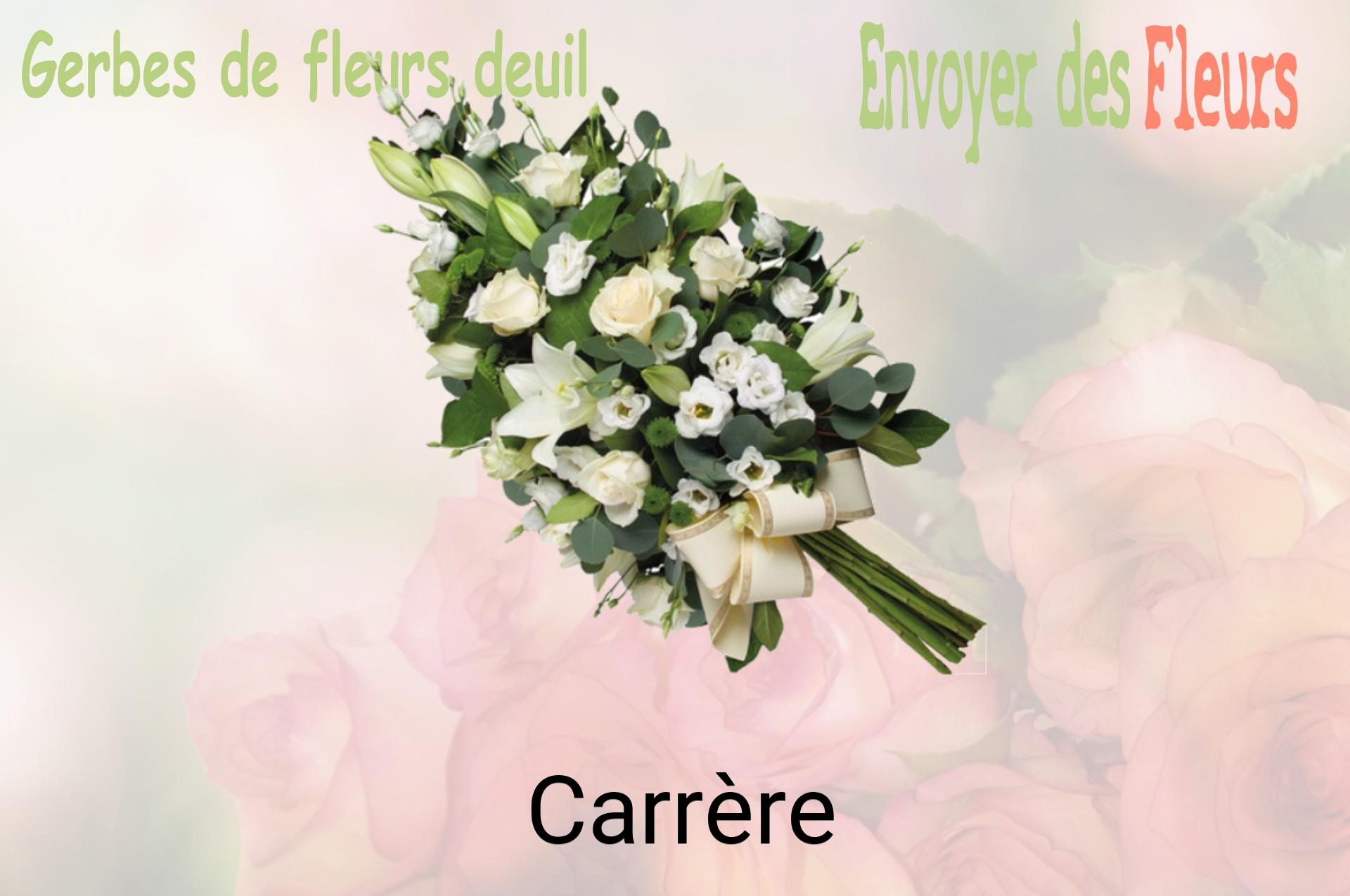 Gerbe de fleurs de deuil livrée à Carrère